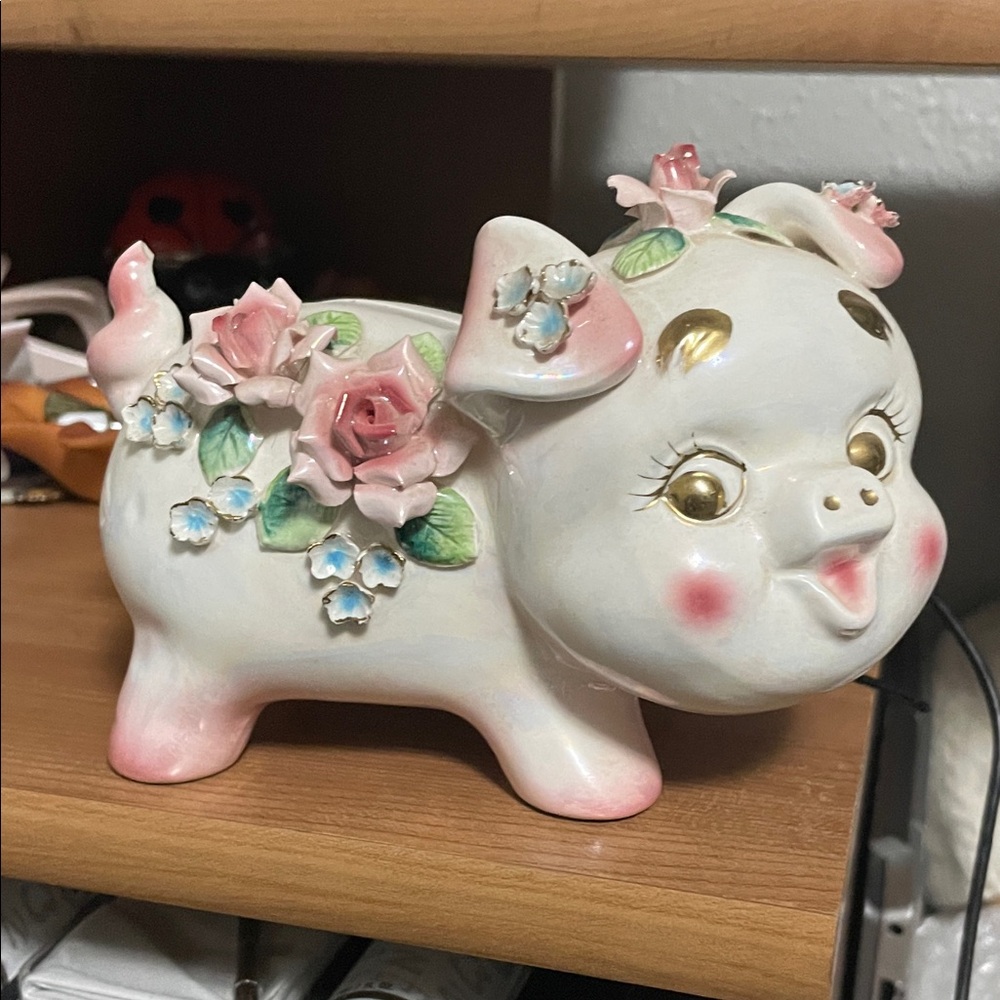 Floral Ceramic Piggybank